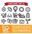 line icons set 14 vector image vector image