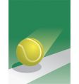 tennis ball in flight vector image vector image