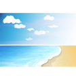 tropical beach and ocean vector image