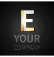 abstract logo letter e vector image