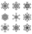different gray snowflakes vector image vector image