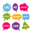 speech bubble background template colorful design vector image