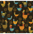 funny hen seamless background vector image vector image