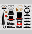 gentleman vintage accessories vector image