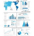 Infographic demographics population 3 blue Vector Image