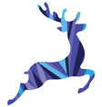 mosaic reindeer vector image vector image