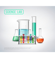 science laboratory equipment composition vector image