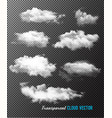 transparent set of cloud vector image vector image
