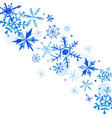watercolor snowflakes winter background vector image