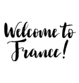 welcome to france black and white print vector image