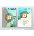 cover set teal template for brochure banner vector image