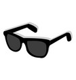 fashion black and colorful sunglasses set vector image