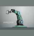 machine robotic robot arm hand factory vector image vector image