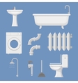 pipeline plumbing heater system vector image