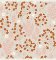 seamless floral pattern with herbs and flowers vector image