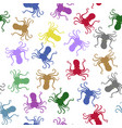 colorful octopus icon seamless pattern stilized vector image