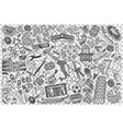 italy doodle set vector image