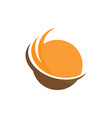 planet globe sphere color logo image vector image vector image