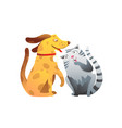 puppy doggy and kitten cat company forever best vector image