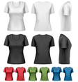 set of colorful female t-shirts vector image
