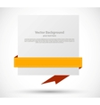 banner with orange ribbon vector image vector image