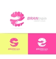 brain and hands logo combination education vector image