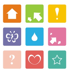 Colorful web button set Royalty Free Vector Image