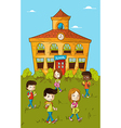 back to school education kids cartoon vector image