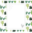 colorful cactus seamless pattern for background vector image