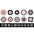 set of 10 target marks cross-hairs reticle shapes vector image