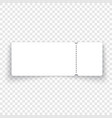 white black ticket template with shadow vector image vector image