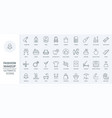 fashion and beauty cosmetics thin line icons set vector image vector image