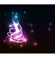 glowing christmas tree vector image