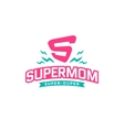 super mom emblem vector image