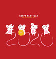 2020 happy chinese new year rat vector image vector image