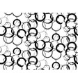 black circles brush texture seamless pattern vector image