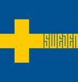 welcome to sweden stylized lettering vector image