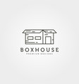 box house creative logo design line art vector image