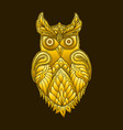 fantasy decorative owl steampunk vintage style vector image