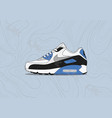 Nike air max 95 blanco sneakers Royalty Free Vector Image