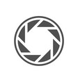 simple common shutter large aperture vector image