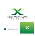 x letter logo template icon vector image