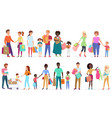 cartoon people carrying shopping bags vector image