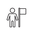 learning business people icon with black outline vector image