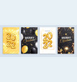 new year cards set vector image