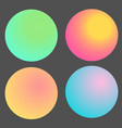 set of gradient futuristic circles design vector image
