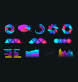 set of infographic elements pie charts vector image vector image