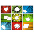 speech radial elements comic cartoon shapes vector image vector image