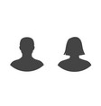 male and female profile picture silhouette vector image