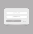 member login web form vector image vector image